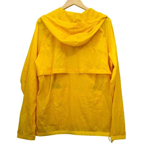 Champion Windbreaker Jacket Yellow Pullover Hooded Y2K Size Large - Picture 2 of 4